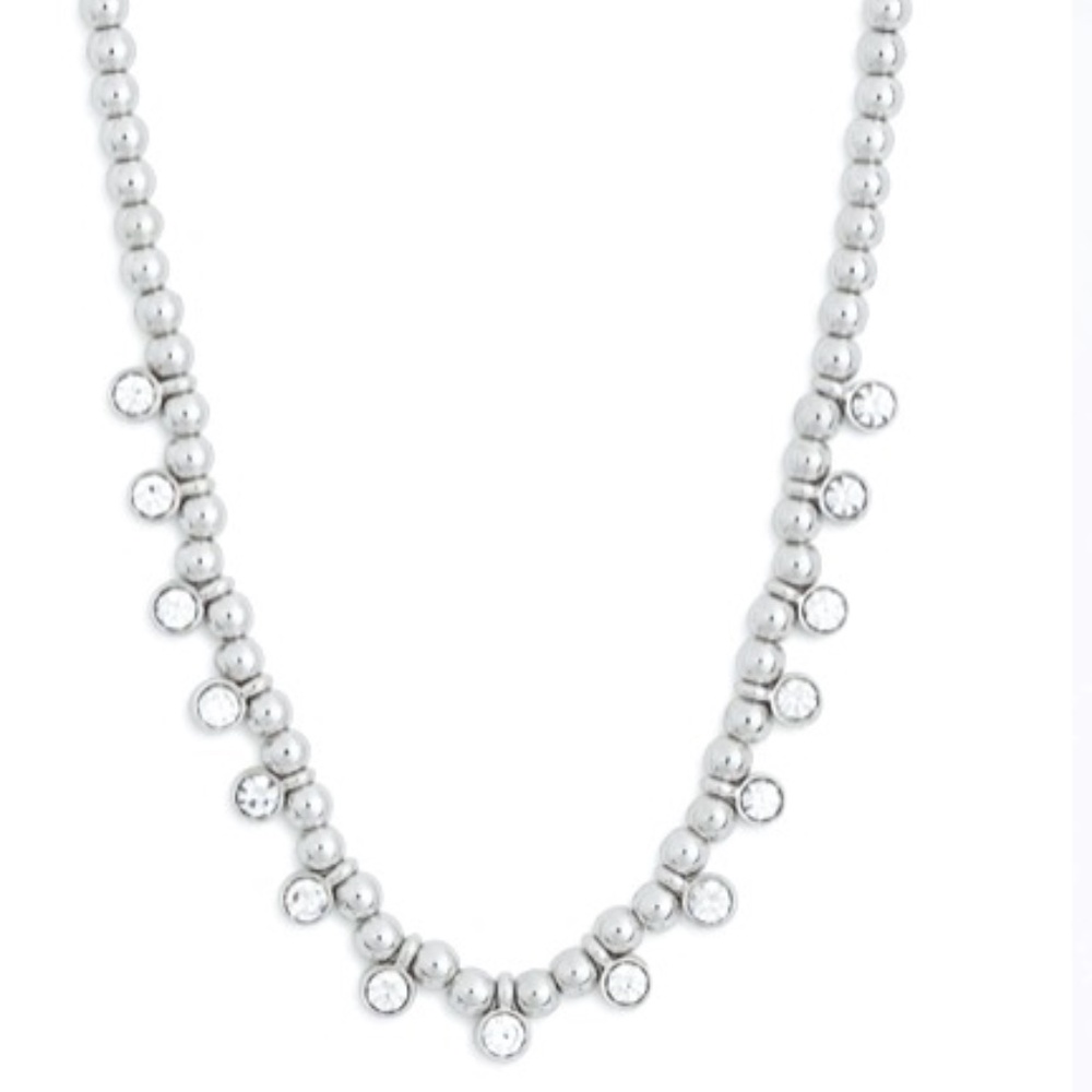 Chain Bezel Drop Necklace